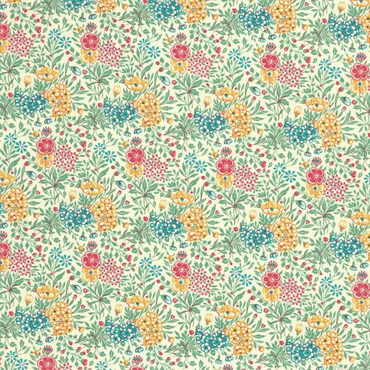 Petite Green Mixed Meadow Flowers Paper ~ Carta Varese Italy